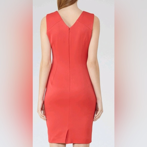 NEW REISS Aleana fitted shift dress size US 2 in red. - Picture 3 of 5